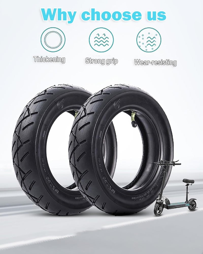 TOCBEUU 10X2.125 Inch Inner & Outer Tube tire for Electric Scooter: 50/75-6.1 Replacement Inflated Tires,10X2 Tyre for Gotrax G4/G Max Ultra/Tour Xp & hover-1/ hover 1 ebike & Apollo Explore (1 Sets) - Image 5